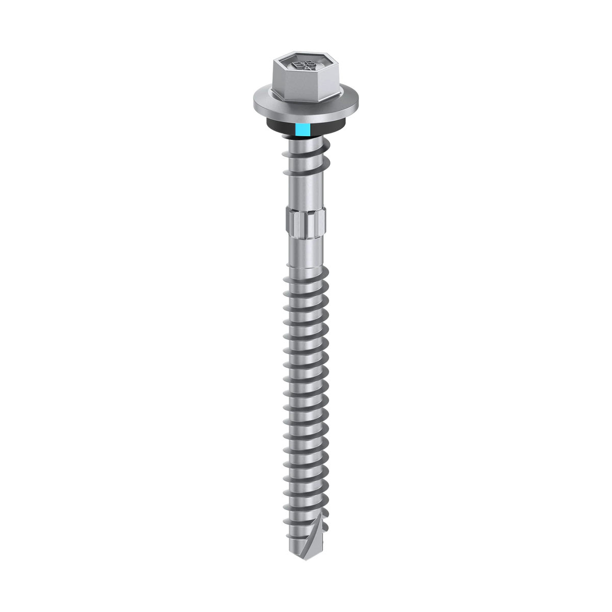 Bremick 6.2 x 65mm Vortex Plus Roofing Screw with Seal, Hex Head Fine Thread - 500 Box