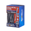 Bremick 14G x 100mm Metal Bugle Screw, T40 Winged Drill Point Fine Thread - 100 Pack