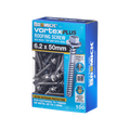 Bremick 6.2 x 50mm Vortex Plus Roofing Screw with Seal, Hex Head Fine Thread - 100 Box