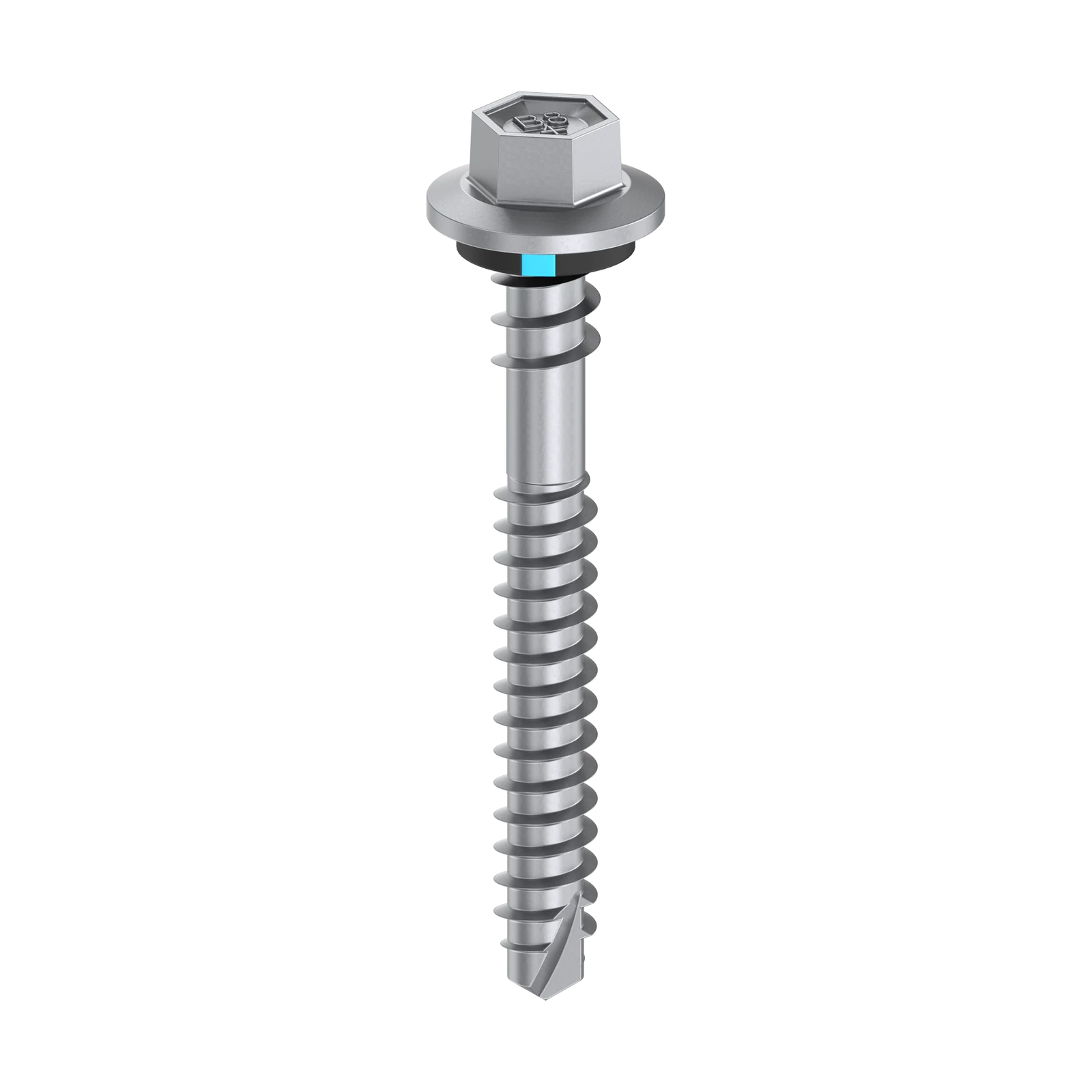 Bremick 6.2 x 50mm Vortex Plus Roofing Screw with Seal, Hex Head Fine Thread - 100 Box