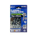 Bremick 12g x 25mm Hex Cladding Screws B8 Type 17 - 50 Pack