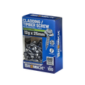 Bremick 12g x 25mm Hex Cladding Screw, Carbon Steel B8 Coating, Sealed Head Type 17 Point - 100 Pack