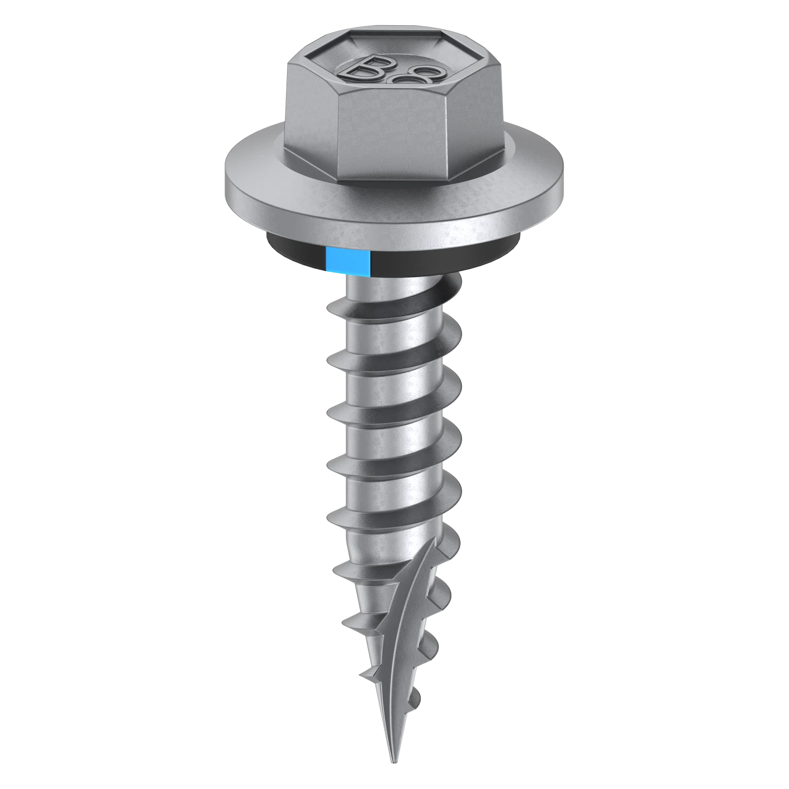 Bremick 12g x 25mm Hex Cladding Screw, Carbon Steel B8 Coating, Sealed Head Type 17 Point - 100 Pack