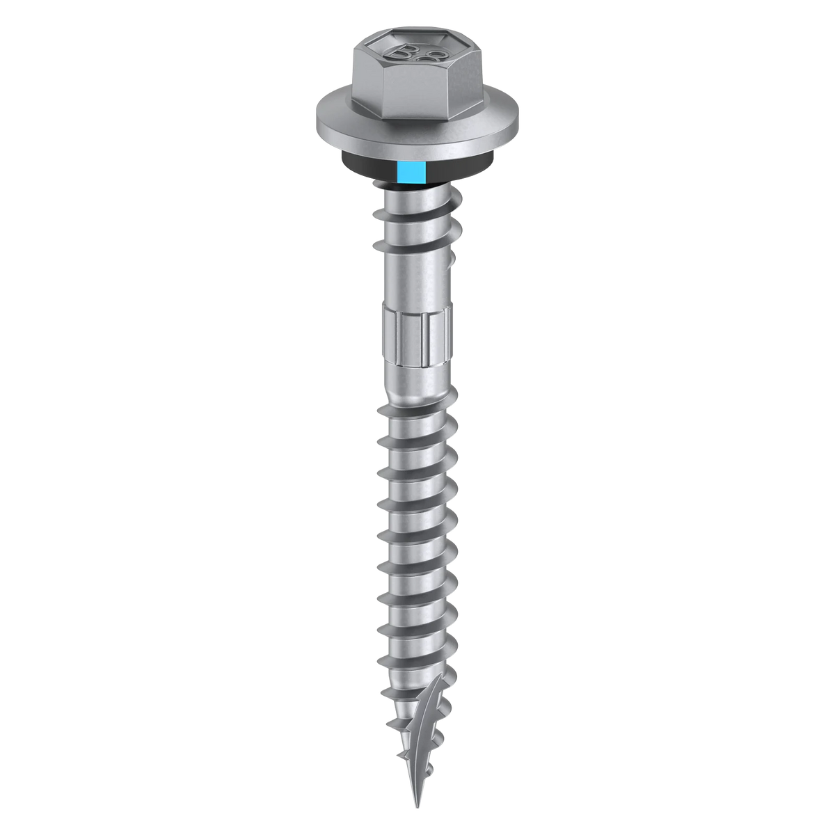 Bremick 12g x 50mm Hex Roofing Screw, Carbon Steel B8 Coating, Sealed Head Type 17 Point - 100 Box
