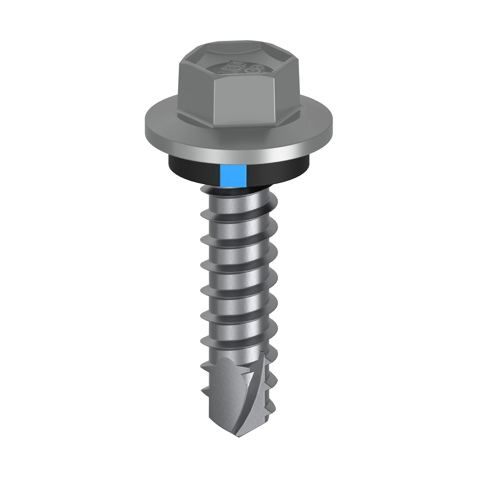Bremick Vortex Plus 6.2 x 25mm Hex Cladding Screw, Carbon Steel B8 Windspray, Sealed Head Vortex Point - 100 Box