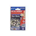 Bremick 10g x 16mm Hex Metal Screw, Carbon Steel B8 Classic Cream, Drill Point Fine Thread - 100 Box