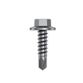 Bremick 6.2 x 22mm Hex Metal Screw, Carbon Steel B8 Coating, Drill Point Fine Thread - 100 Box