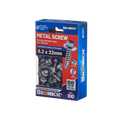 Bremick 6.2 x 22mm Hex Metal Screw, Carbon Steel B8 Coating, Drill Point Fine Thread - 100 Box