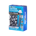 Bremick Vortex Plus 6.2 x 50mm Hex Roofing Screw, Carbon Steel B8 Dover White, Sealed Head Vortex Point - 100 Box