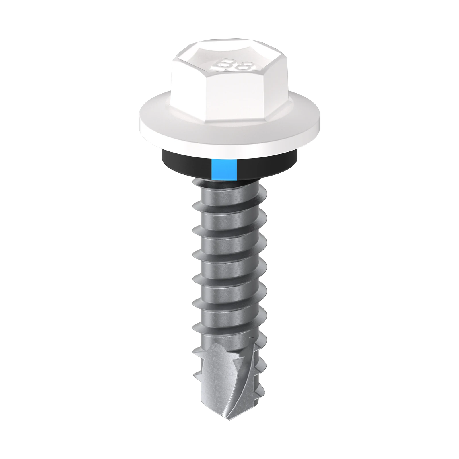 Bremick Vortex Plus 6.2 x 25mm B8 Hex Cladding Screw Dover White - Box 100