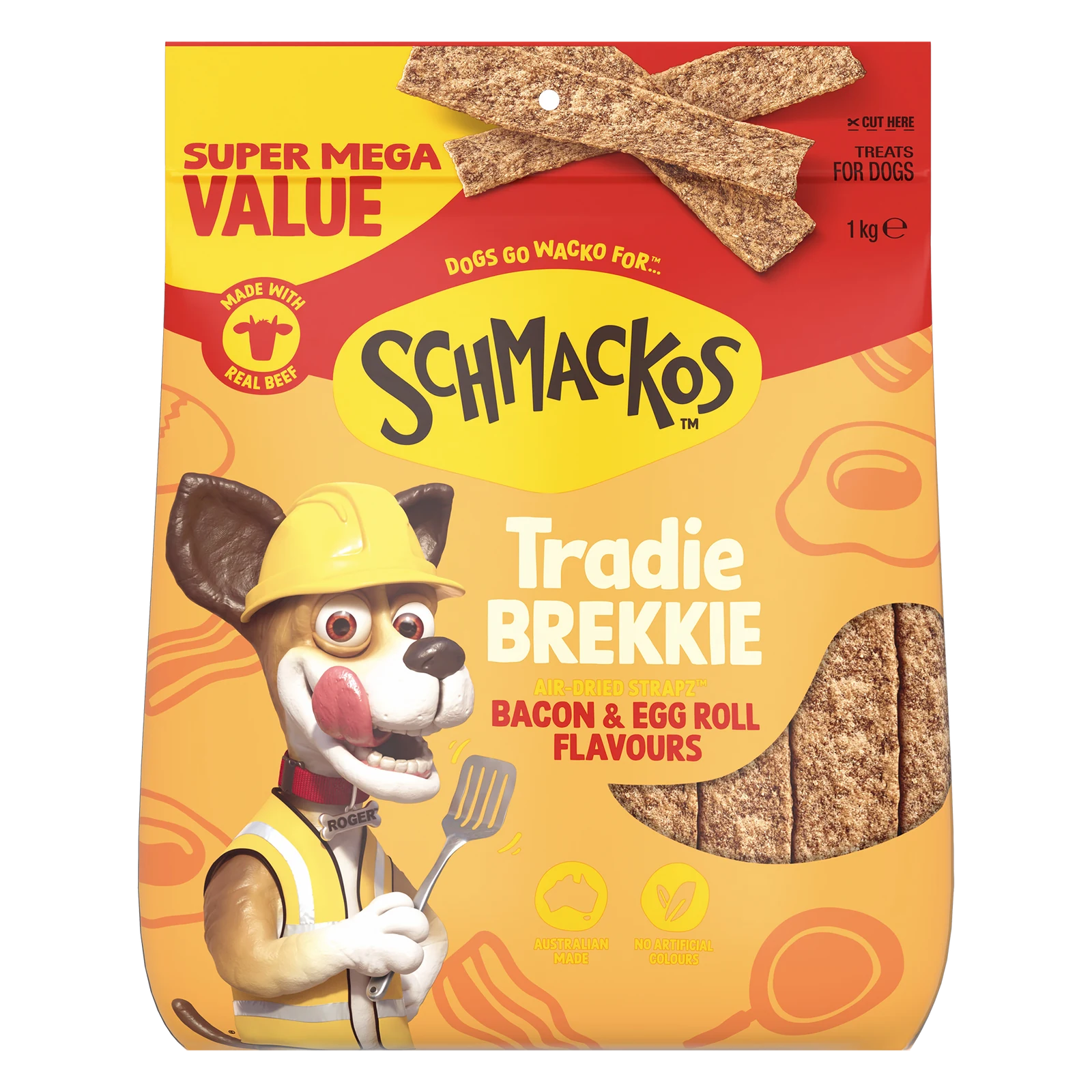 Schmackos Tradie Brekkie Dog Treat, Australian Made 1kg