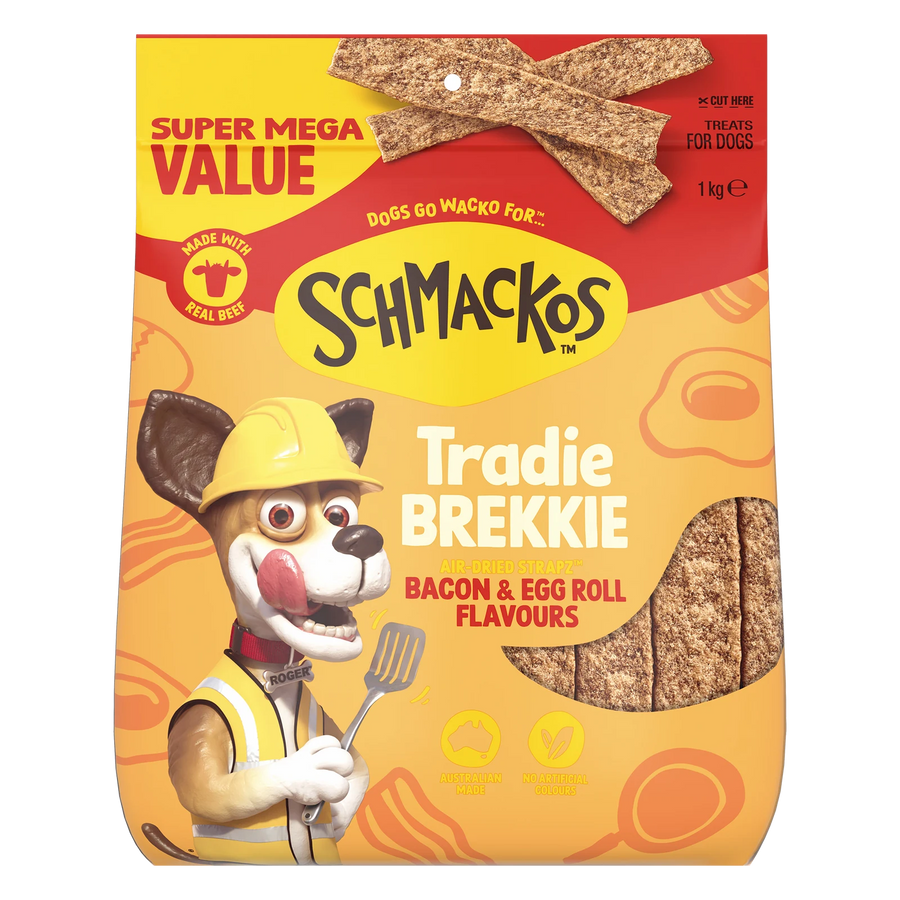 Schmackos Tradie Brekkie Dog Treat, Australian Made 1kg