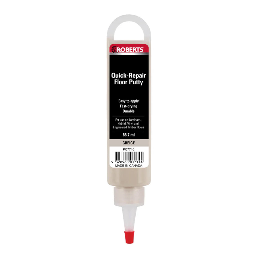 Roberts Greige Quick-Repair Floor Putty 88ml Acrylic Laminate & Vinyl Filler