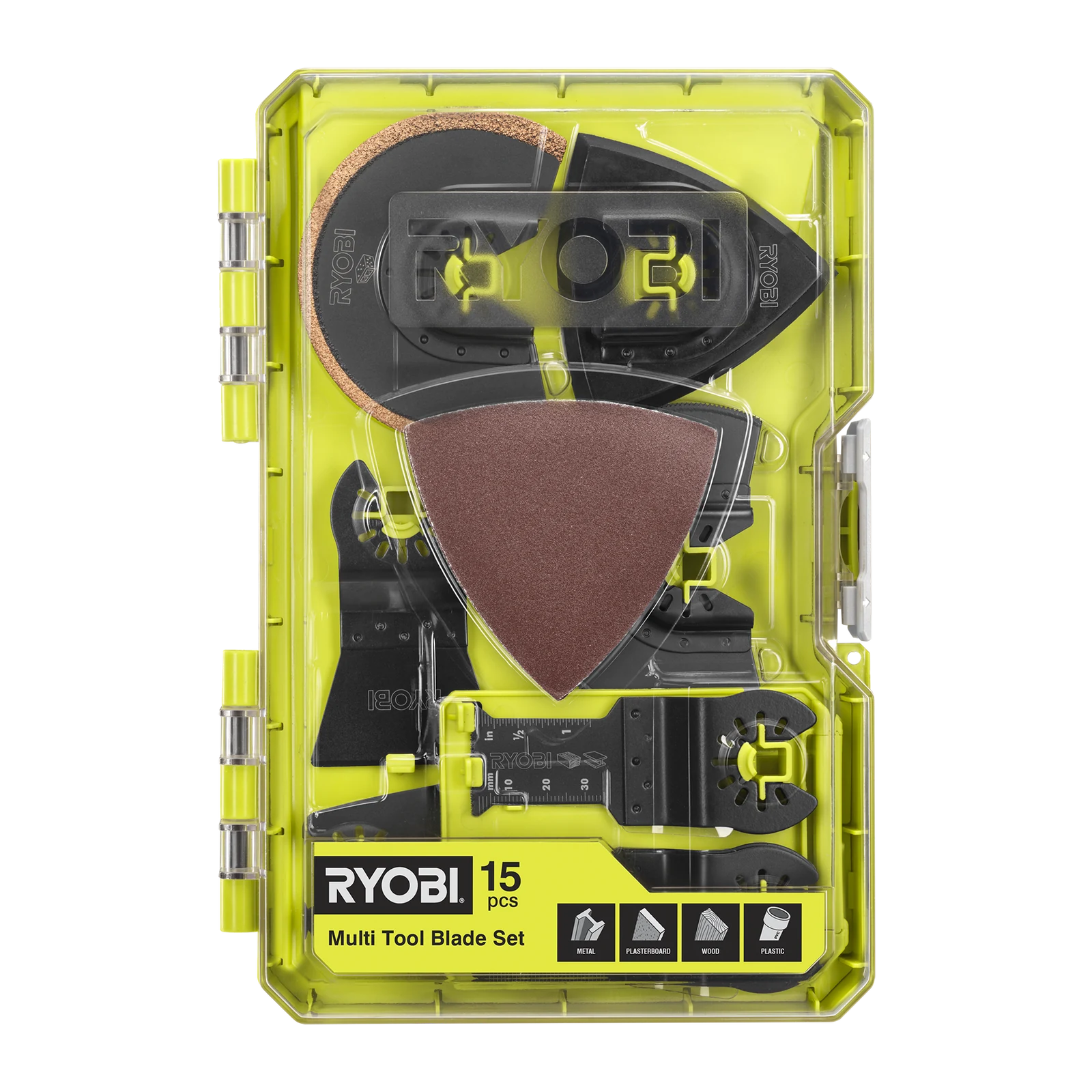 Ryobi 15 Piece Multi Tool Accessory Set Sanding Sheets and Blades RMTB152