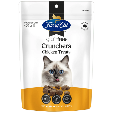 Fussy Cat Chicken Crunchers Cat Treats - 400g, Grain-Free