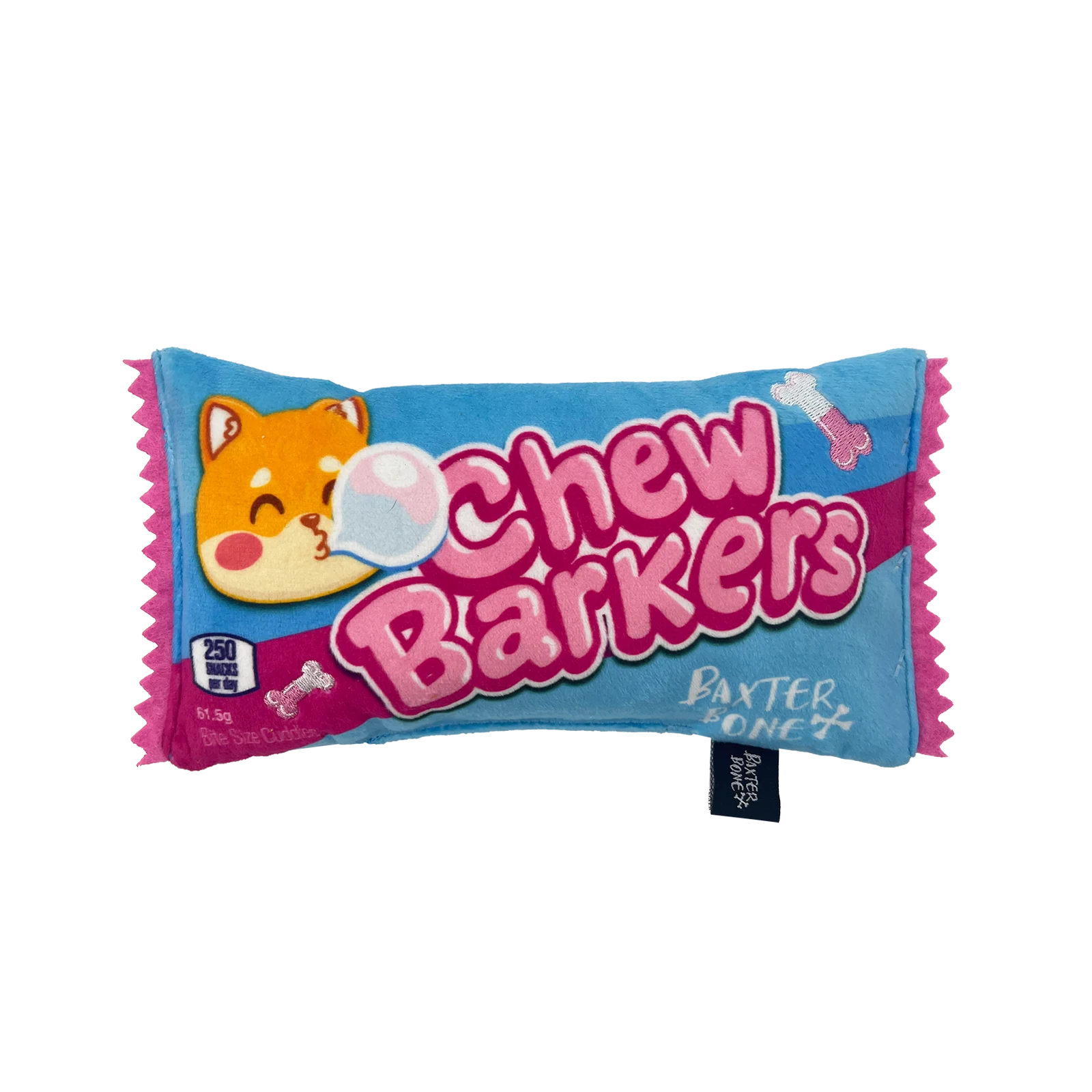 Baxter Bone Chewbarkers Plush Dog Toy - Squeaker & Crinkle