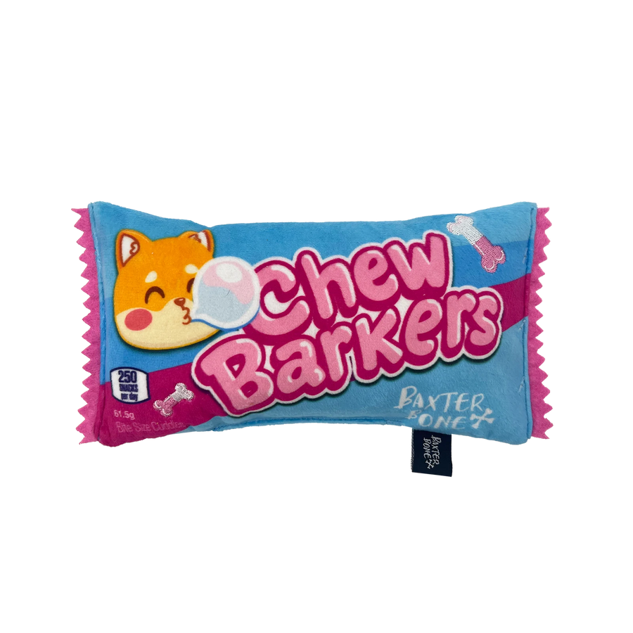 Baxter Bone Chewbarkers Plush Dog Toy - Squeaker & Crinkle