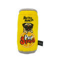 Baxter Bone Pup-Squash Soda Can Plush Dog Toy - Squeaker & Crinkle