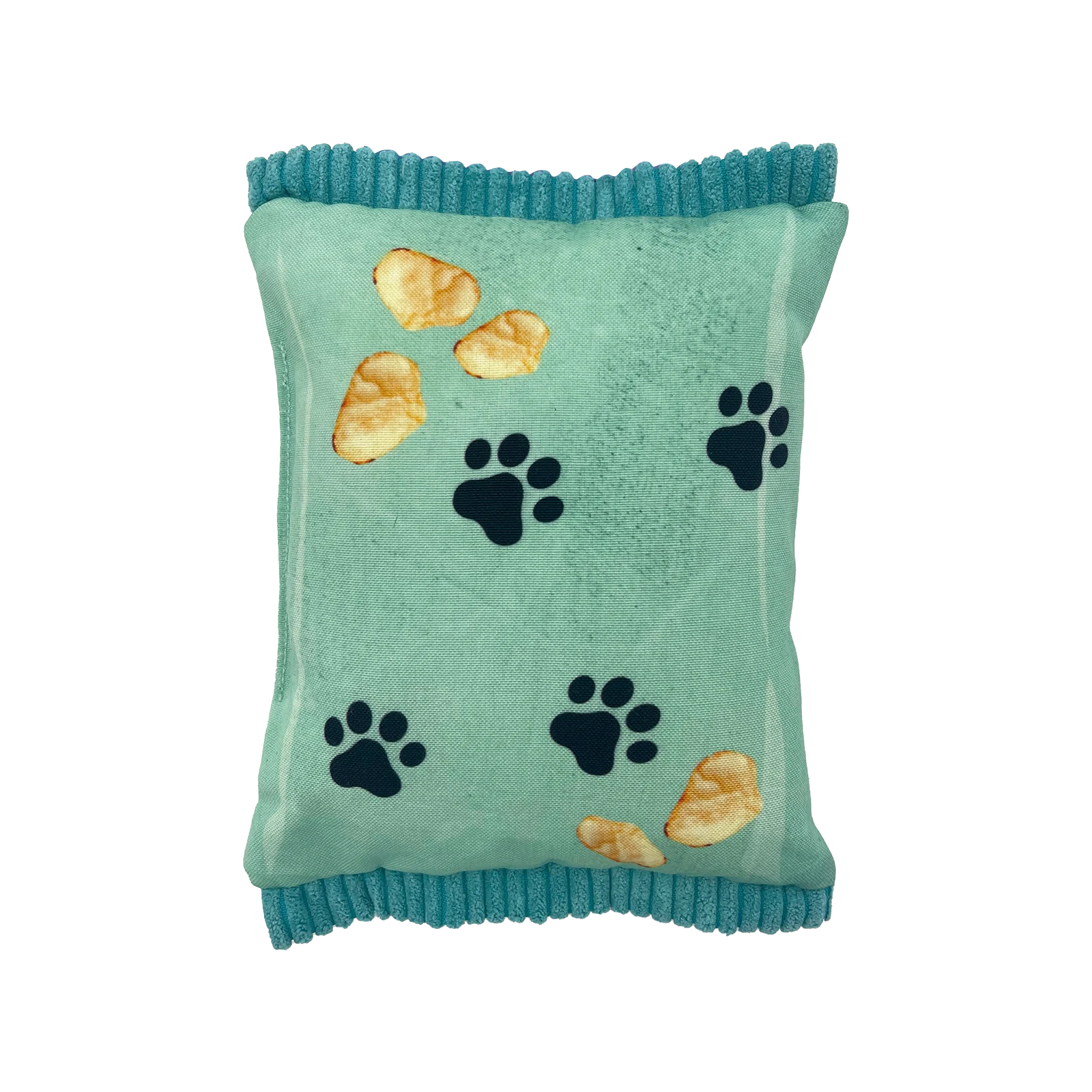 Baxter Bone Salty Dog Chips Plush Crinkle Dog Toy - Aqua