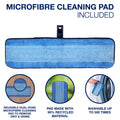 Bona Deluxe Microfibre Mop with 2 Pads 1360mm Telescopic Swivel Floor Mop