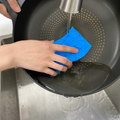 All Set Blue Non-Scratch Cellulose Sponge Scourers 3 Pack S-Curve Grip