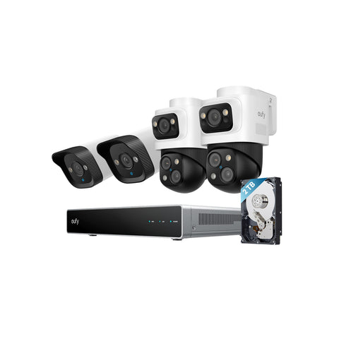 Eufy S4 NVR PoE 24/7 Security System with 2 PTZ & 2 Bullet Cameras