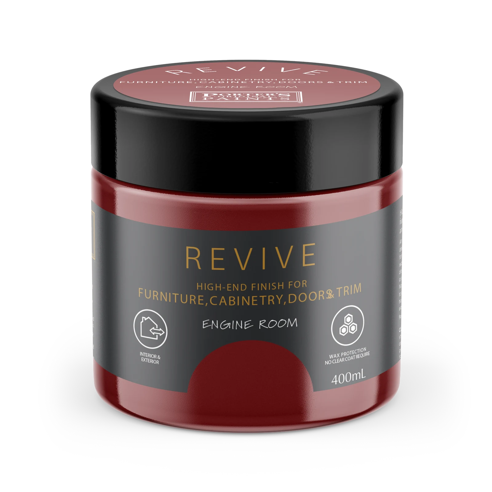 Porter's Paints 400ml Engine Room Revive Furniture & Cabinetry Paint, Satin, UV Resistant
