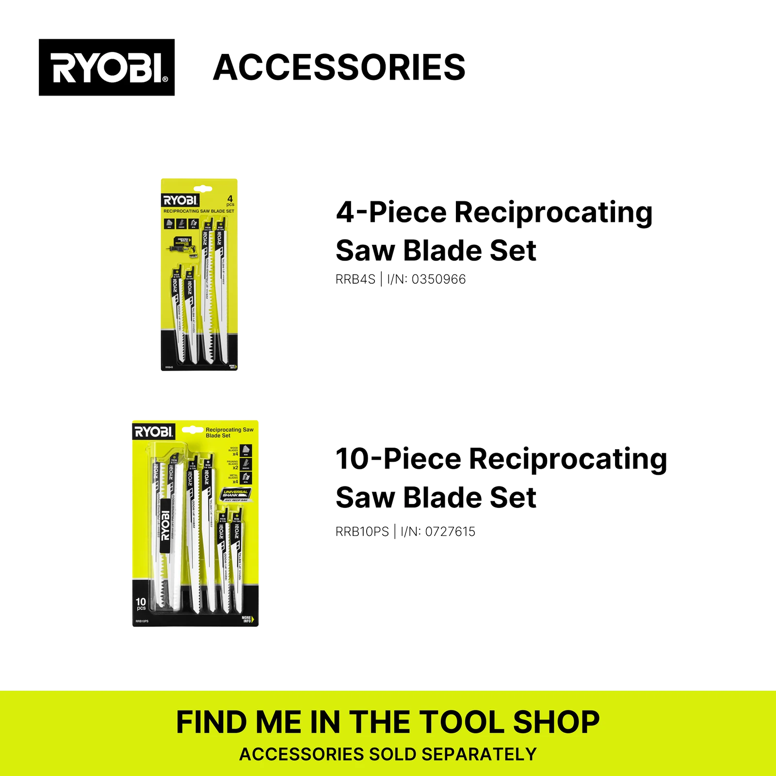 Ryobi 18V ONE+ One-Handed Reciprocating Saw RCRS18 - Tool Only