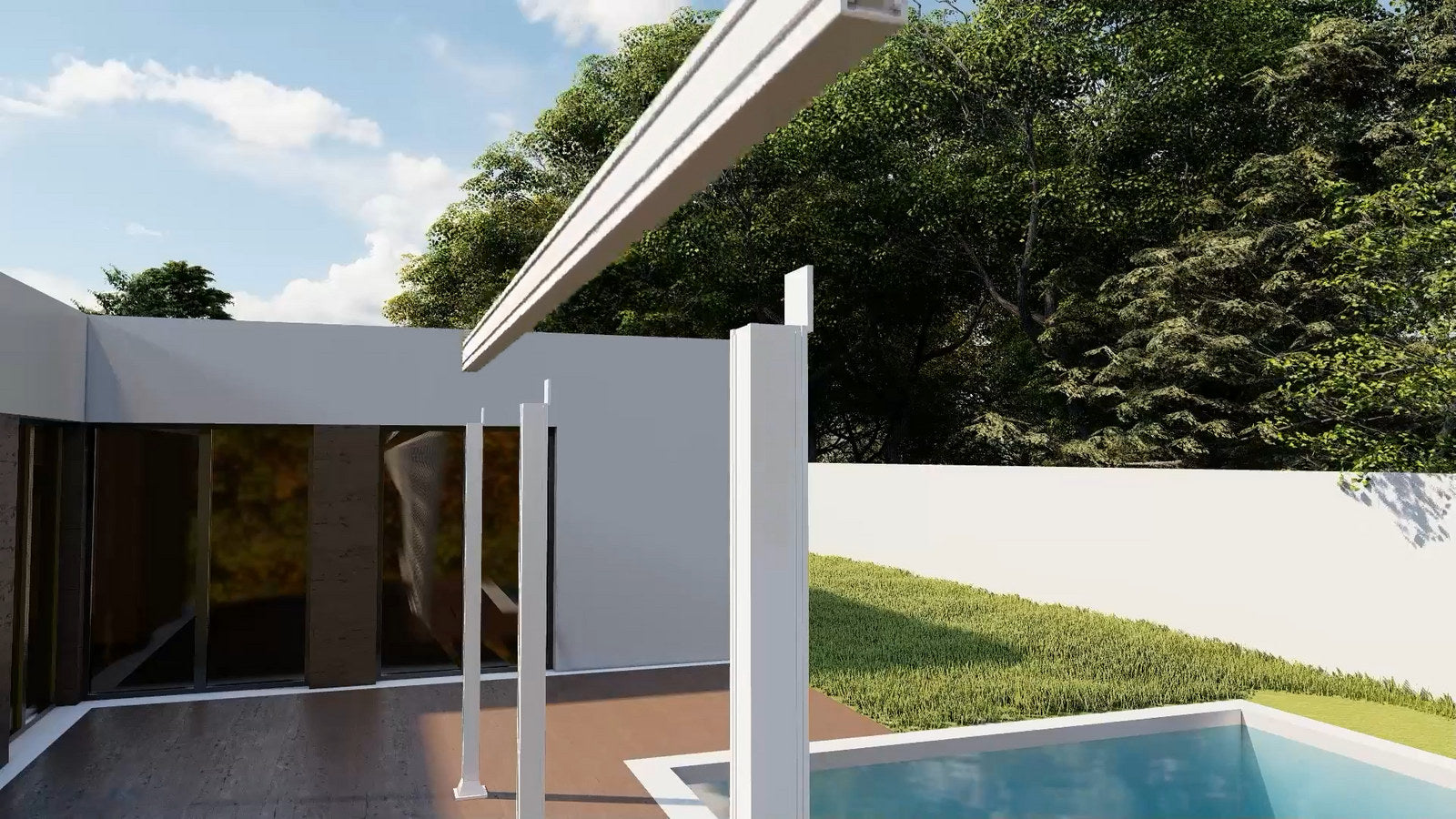 Alyspan 90mm Pearl White Post Beam Connector, Powdercoated Galvanised Steel