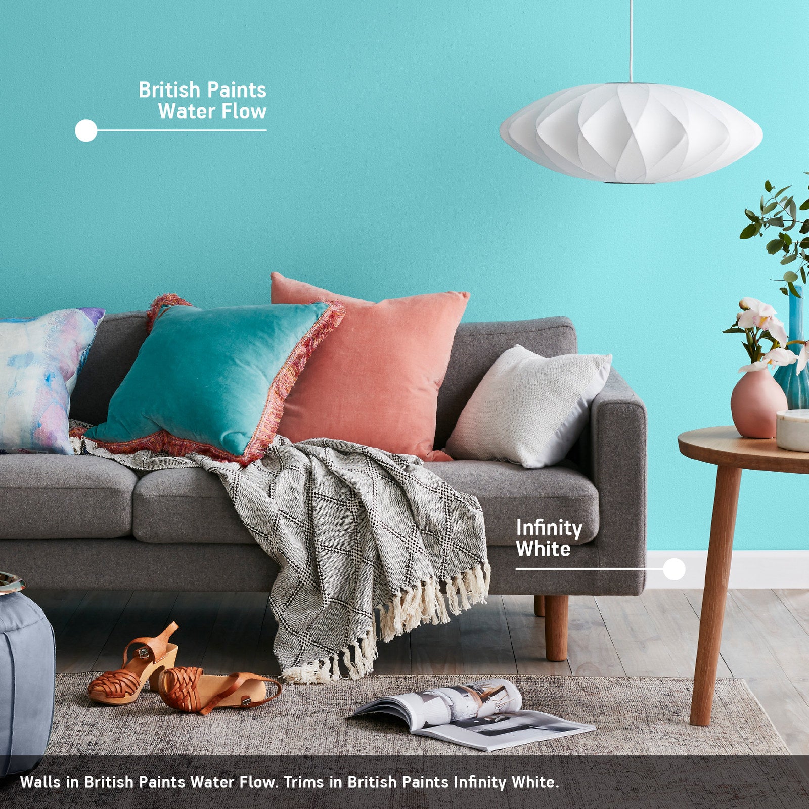 British Paints Paint & Prime Interior Low Sheen White 2L - Tintable Self-Priming Wall Paint