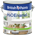British Paints White Semi Gloss H2O Enamel Paint 4L - Water Based, Doors & Trim