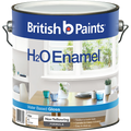 British Paints White Gloss H2O Enamel Paint 4L - Water Based, Doors & Trim