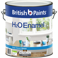 British Paints Mid Gloss H2O Enamel Paint 4L - Water Based, UV Resistant, Tintable