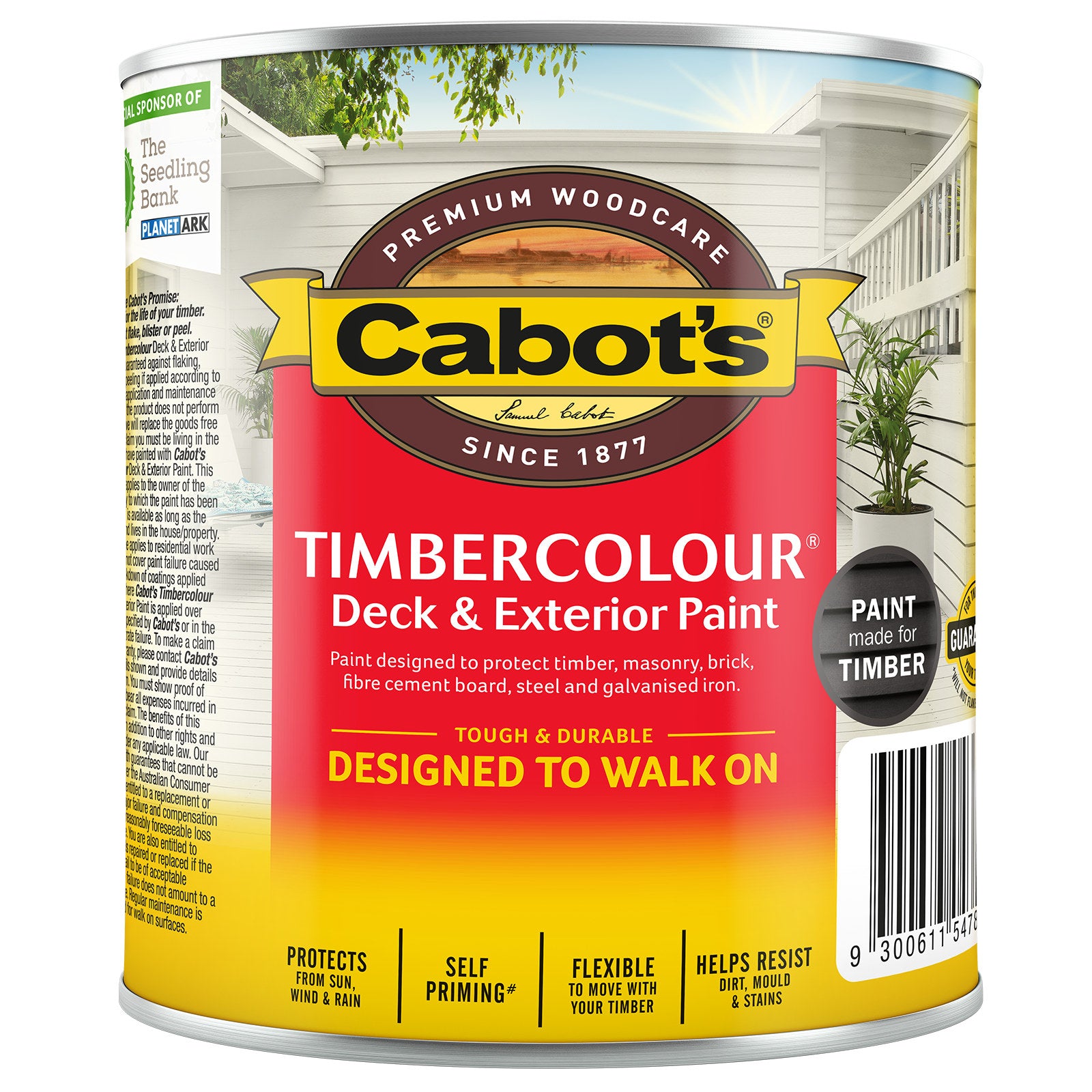 Cabot's 500ml White Timbercolour Deck and Exterior Paint Water Based