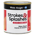 White Knight 250ml Cherry Red Strokes & Splashes Craft Paint, Water Based, Indoor Outdoor