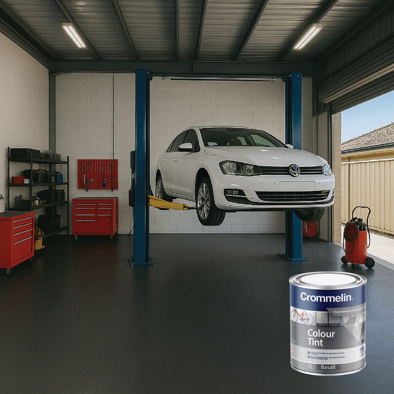 Crommelin DiamondTough Colour Tint 1L Basalt Solvent-Based Concrete Tint