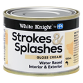 White Knight Strokes & Splashes 100ml Cream Water-Based Craft Paint Indoor Outdoor