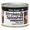 White Knight Strokes & Splashes 100ml Mission Brown Gloss Water-Based Craft Paint Indoor Outdoor