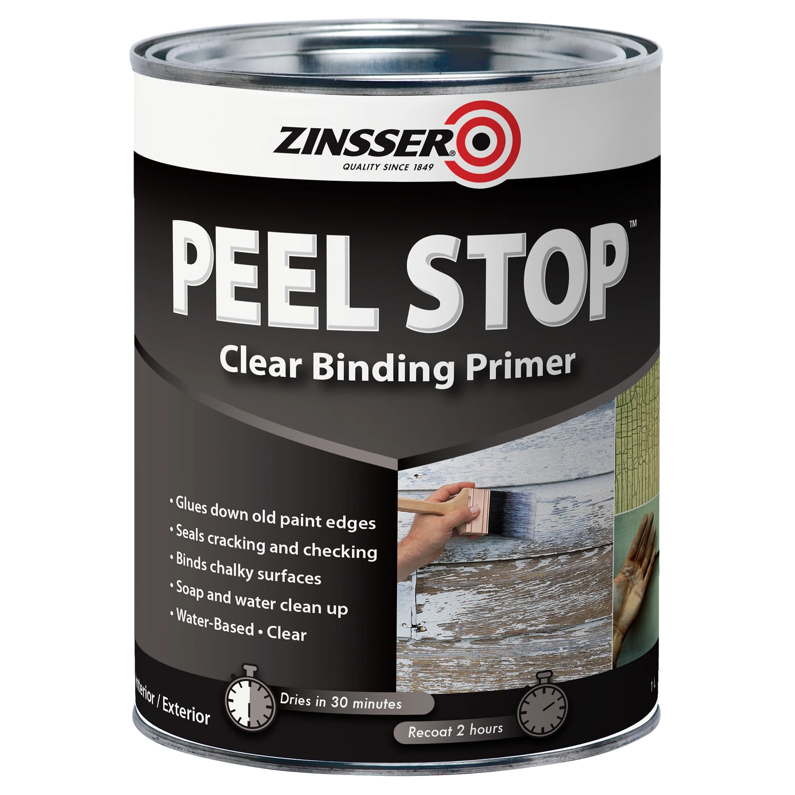 Zinsser Peel Stop Clear Binding Primer 1L Water-Based Sealer Indoor Outdoor