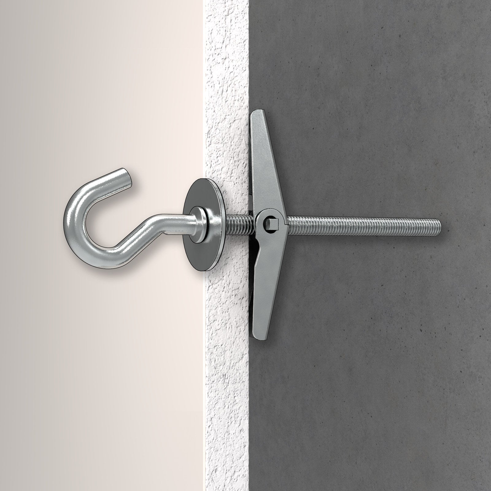 Ramset 3/16" x 50mm Round Spring Toggle Plasterboard Anchor Zinc Plated Steel - 10 Pack