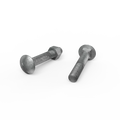 Zenith M12 x 75mm Hot Dip Galvanised Cup Head Bolts & Nuts - 12 Pack
