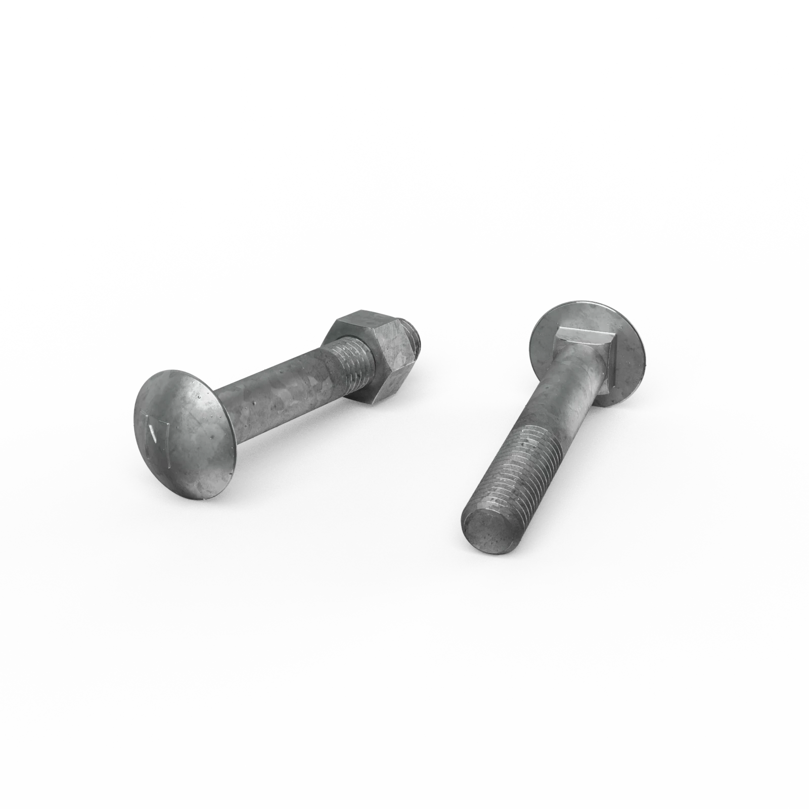 Zenith M12 x 75mm Hot Dip Galvanised Cup Head Bolts & Nuts - 12 Pack