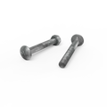 ZENITH M8 x 70mm Hot Dip Galvanised Cup Head Bolts & Nuts - 25 Pack, 4.6 Grade Steel