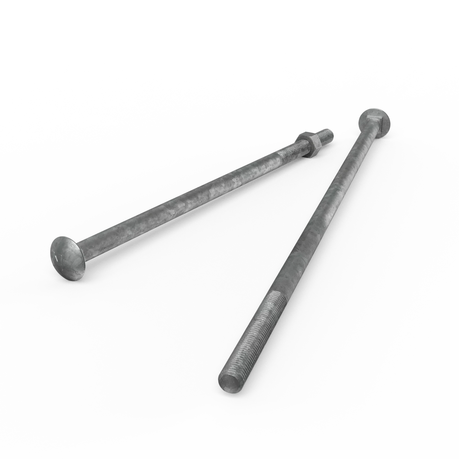 Zenith M12 x 400mm Hot Dip Galvanised Cup Head Bolt & Nut - Each