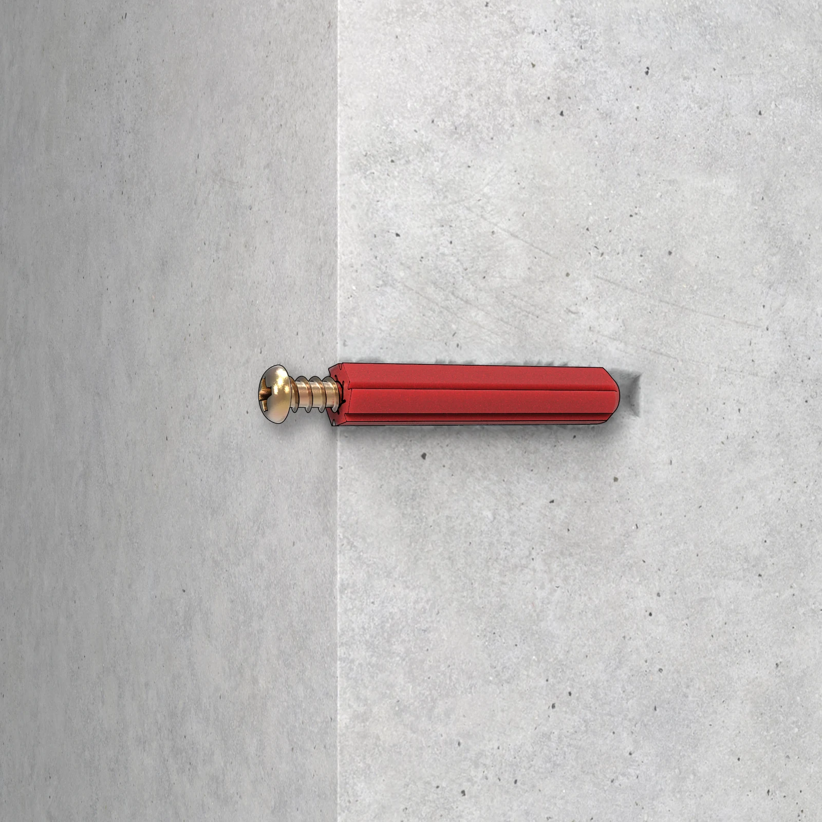 Ramset 6 x 35mm Red Plastic Wall Plugs - 100 Pack