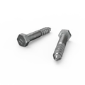 Zenith M12 x 75mm Hot Dip Galvanised Hex Head Coach Screws - 4.6 Grade Steel, 12 Pack
