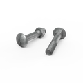 Zenith M10 x 60mm Hot Dipped Galvanised Cup Head Bolt and Nut - 4.6 Grade Steel, Each