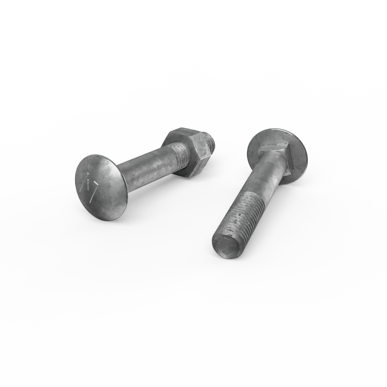 Zenith M10 x 60mm Hot Dipped Galvanised Cup Head Bolt and Nut - 4.6 Grade Steel, Each