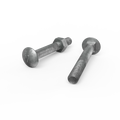 Zenith M10 x 75mm Hot Dipped Galvanised Cup Head Bolt and Nut - 4.6 Grade Steel, Each
