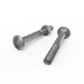 Zenith M10 x 90mm Hot Dipped Galvanised Cup Head Bolt and Nut - 4.6 Grade Steel, Each